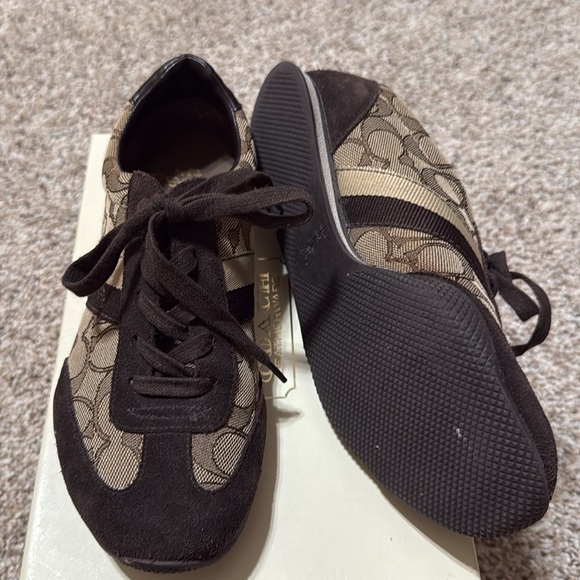 Coach Brown Casual Sneakers with Suede and Mesh - Picture 7 of 7